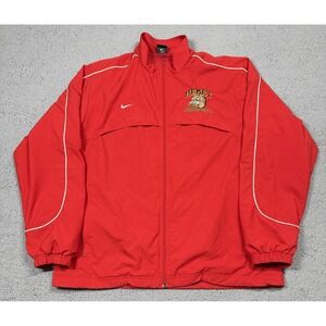 Nike Hemet Bulldogs Jacket Mens Large Red Basketball Full Zip Warm Up Coat‎